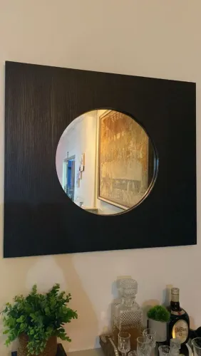 espelho com moldura moderno
