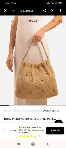 Bolsa De Palha Arezzo nova com etiqueta ?