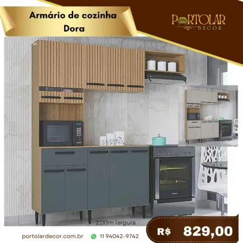 Armário de cozinha Dora, a pronta entrega 