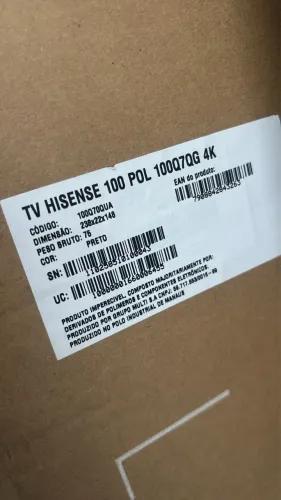 Tv 100 polegadas aceito cartão e pix