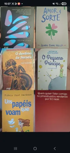 Estou vendendo esses livros,se tiver interesse falar cmg ,está por apenas 50 reais