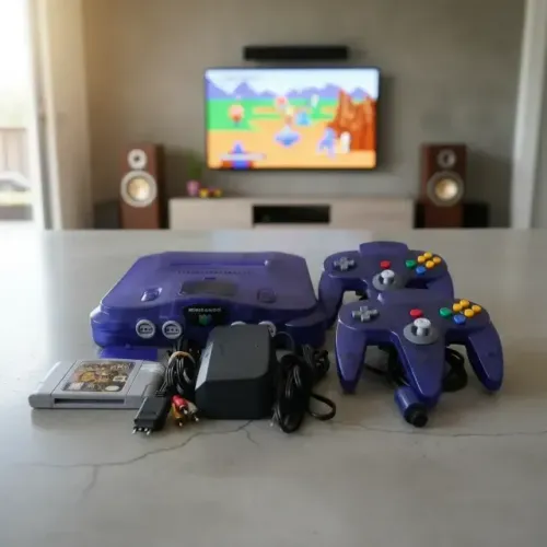 Nintendo 64 Sabores Uva c/ 02 controles 100%.