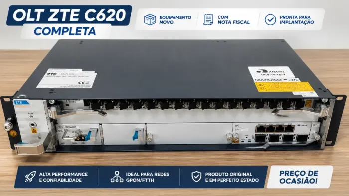 OLT ZTE C620 Completa - Nova com Nota Fiscal