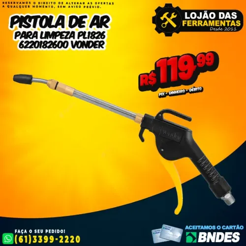 Pistola de Ar Para Limpeza PL1826 6220182600 Vonder