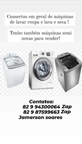 Conserto em geral de máquina de lavar roupas