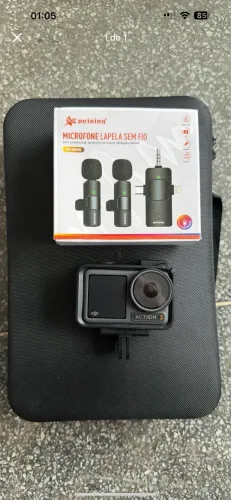 Câmera de ação DJI Osmo Action 3 Outdoor 4K com acessórios