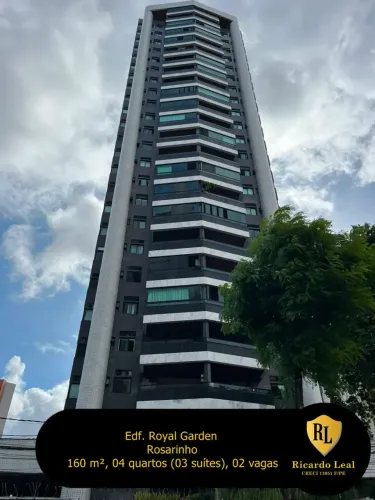 Alugo Apartamento no Rosarinho, 160 m², 04 quartos (03 suítes)