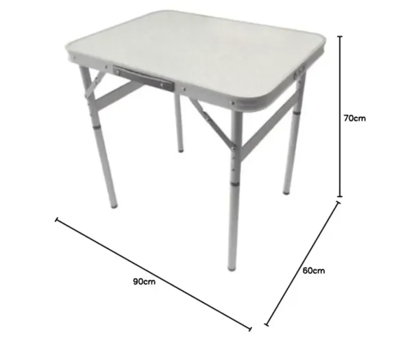 Mesa dobrável Alumínio branca 