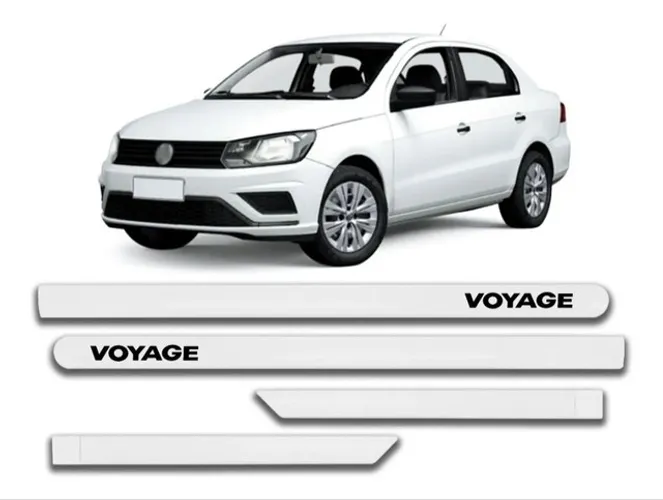 JOGO DE FRISO LATERAL PORTA VW VOYAGE BRANCO