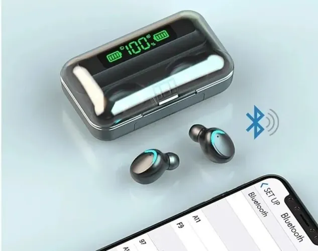 Fone de ouvido TWS sem fio com Bluetooth