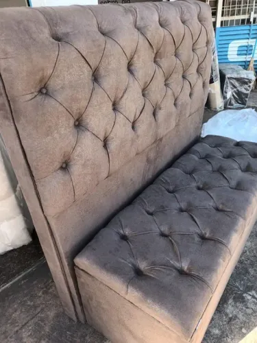 Cabeceira de Cama Box com Banqueta estofada
