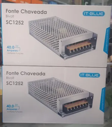 Fonte chaveada 5v 40A 110v/220v bivolt (Jk Eletrônicos - Distribuidor de fontes)