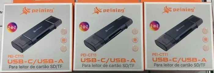Adaptador USB-C/usb-a para Leitor de cartão sd/tf PEI-CT11