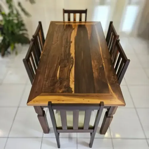 Mesa De Jantar Retangular Demolição Canela 170x90cm 6 Lugares