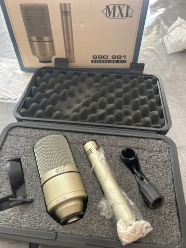 Kit de microphone condensador para Estudio MXL 990+991 Novos