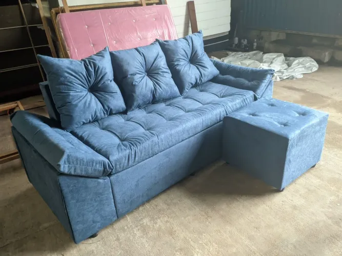 Sofá confortável, duplo colchão + fibras de silicone