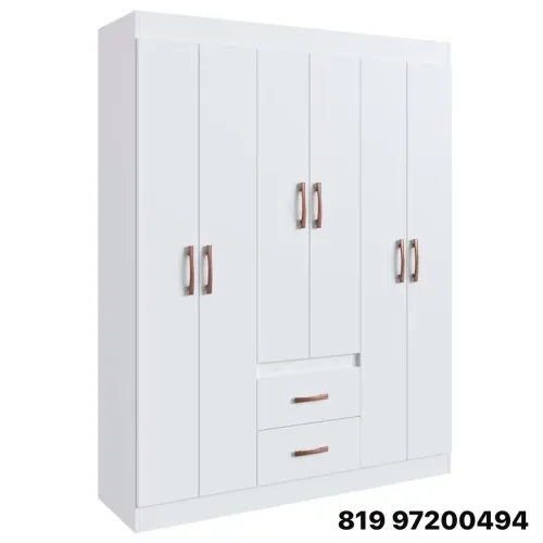 Guarda-roupa de Solteiro Montevideu 6 portas 2 gavetas GD