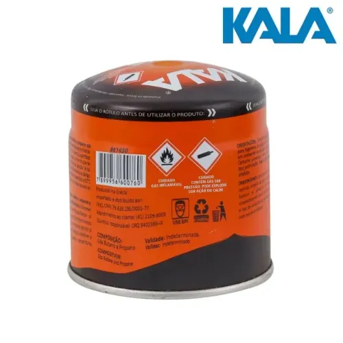 cartucho de gás butano kala 861650 190g