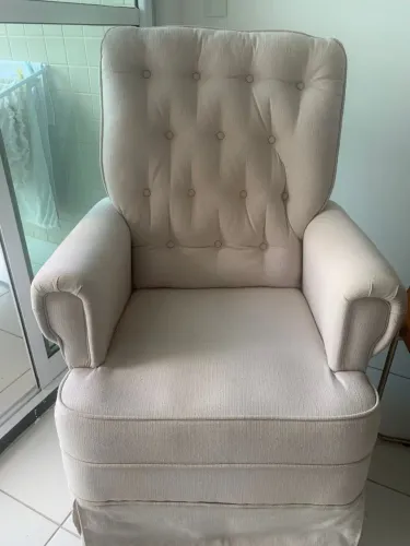 Poltrona de Amamentação Balanço linho Capuccinoil