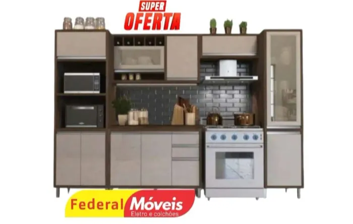 Armário para Cozinha Completo - Novo, Moderno e Prático!