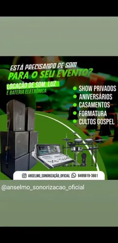 Locação de Som Luz e Bateria