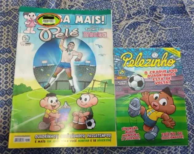 Revista Saiba Mais Com A Turma Da Mônica Sobre Pelé Nº 60 + Pelezinho Zero ( Novos )