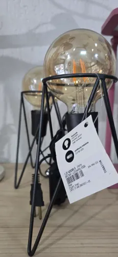 PAR DE LUMINÁRIA DE MESA SPUTNIK COM LÂMPADA 