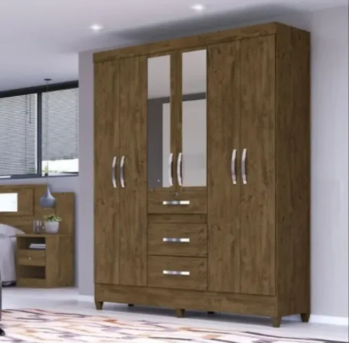 Guarda Roupa 6 Portas 3 Gavetas Espelho Novo Varios Modelos