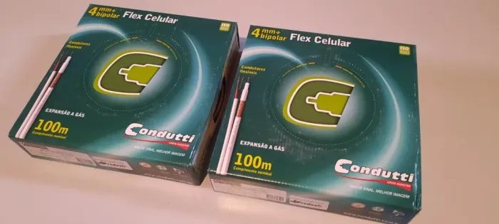 Câmera Hd E Full Hd Condutti - Cabo 100 metros 4mm bipolar expansão a gás