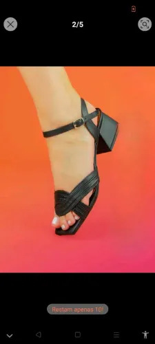 Sandália feminina preta