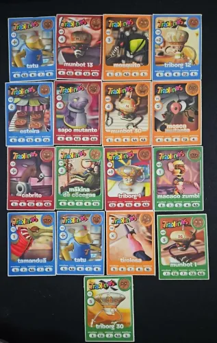 Lote com 17 cards Trakinas