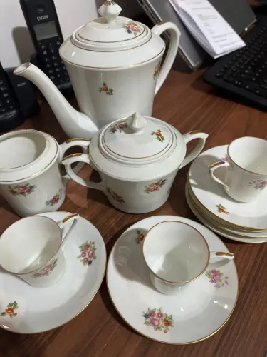Conjunto antigo para café porcelana oriental Yosan