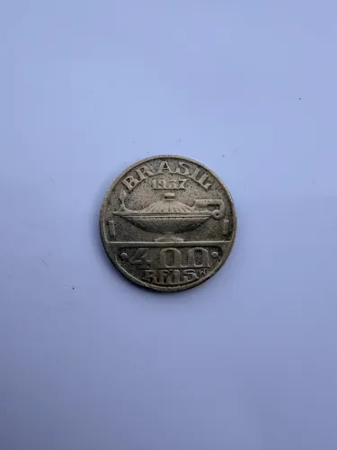 Moeda 400 Réis 1937 Oswaldo Cruz