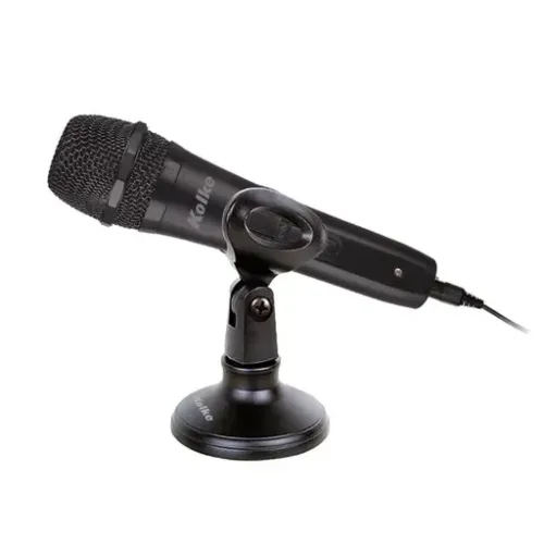 Microfone De Mesa Kolke Kpi269 Pedestal Cabo Gamer, Podcast Preto