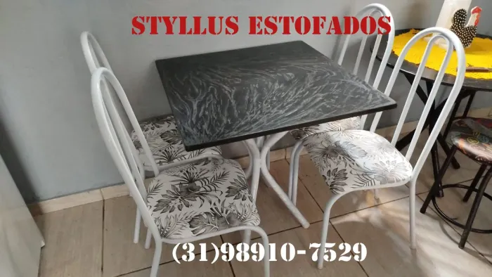 Mesa tubular 4 cadeiras