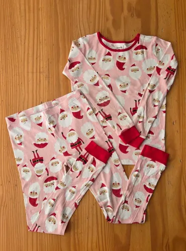 Pijama Carters Estampa Natal Papai Noel Rosa e Vermelho 12a