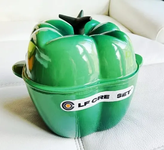 Raridade!!! Panela Pimentão Verde Alecrim Le Creuset