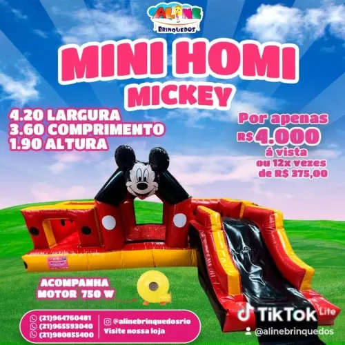 Mini Homi Mickey - Inflável Infantil