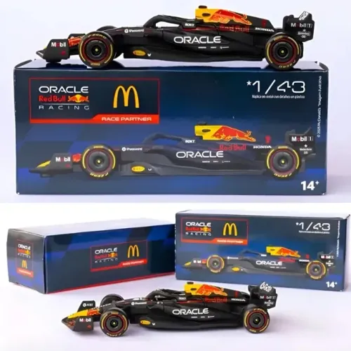 Miniatura Carro Fórmula 1 F1 Redbull 1/43 Mc Donalds Preto - Max Verstappen