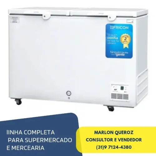 Congelador Horizontal Fricon Tampa Cega 411 Litros
