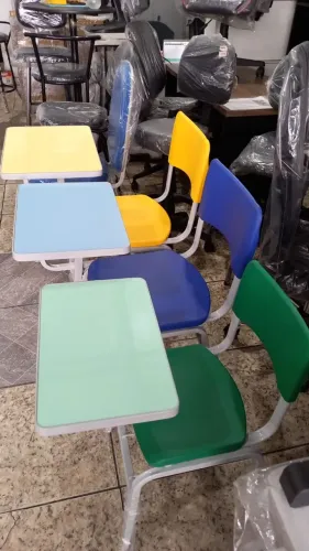 Cadeira escolar frontal mista junior - 6 a 9 anos - sala de aula - aluno