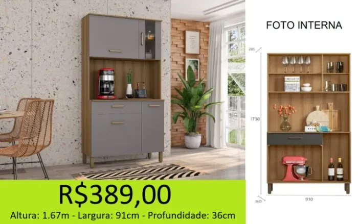 Armário para cozinha a pronta entrega