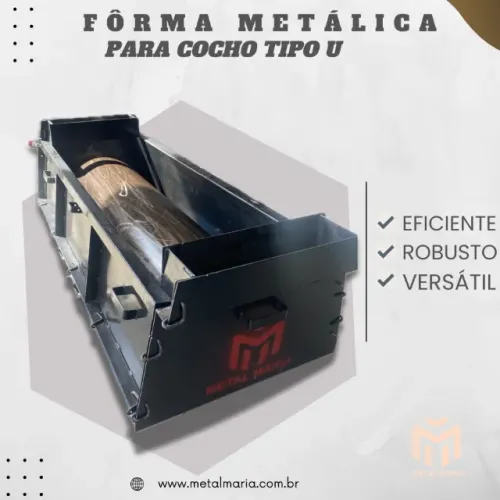 Forma metálica para cocho de concreto 