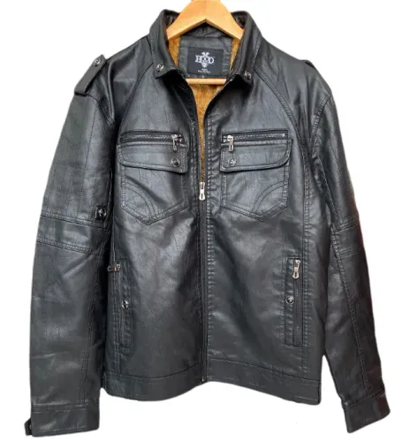 Jaqueta de Couro PU Masculina Estilo Motociclista NOVA Tamanho G - Moderna e Resistente