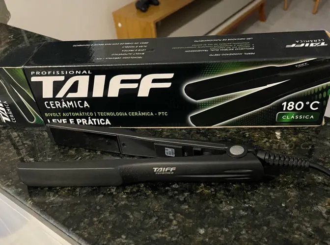 Prancha Cerâmica Profissional Classic 180° Taiff Bivolt Preto