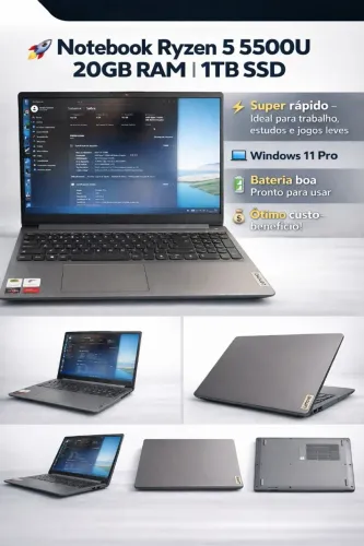 Notebook Lenovo Ryzen 5 - 20gb ram