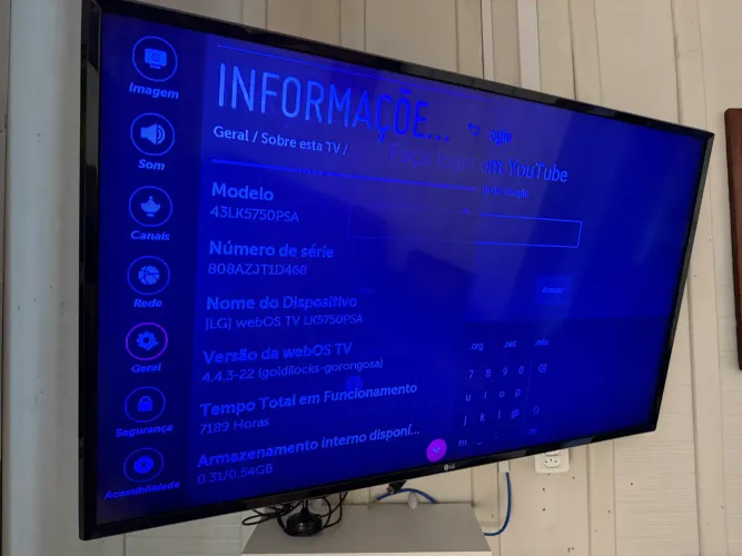 TV LG Smart 43? Full HD - 43LK5750PSA - Imagem azulada - Leia o anúncio