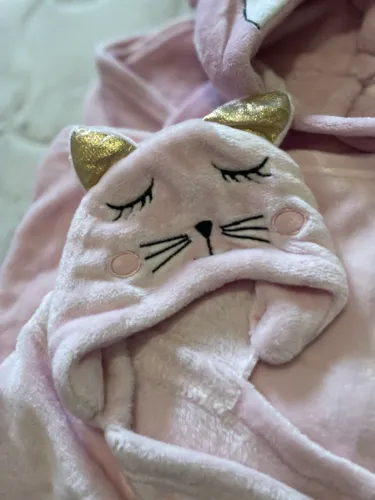 cobertor infantil rosa com touca