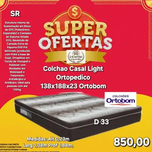 Colchão ortopédico D33 casal