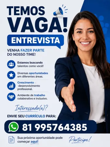 VAGA DE EMPREGO DISPONÍVEL 